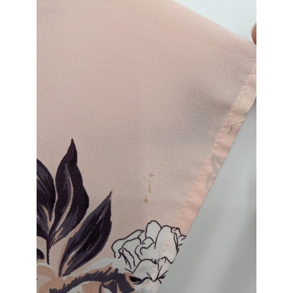 Torrid Floral Henley Top Women Size 1X Chiffon Feminine Office Hi Low Cottage - Picture 4 of 13